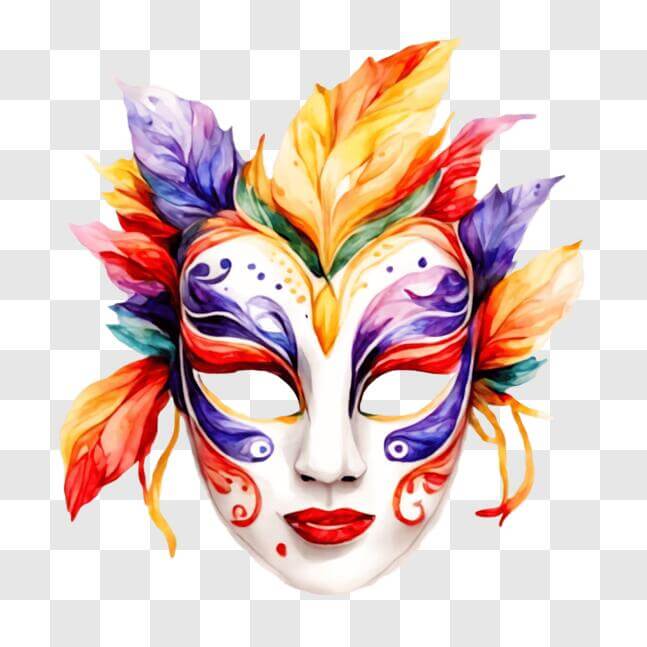 Download Colorful Carnival Mask for Venetian and Masquerade Events PNG ...
