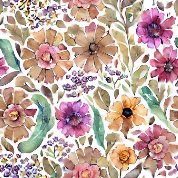 Download Seamless Watercolor Flower Pattern in Pink and Purple Patterns ...