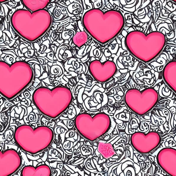 Download Seamless Pink Hearts Pattern for Valentine's Day and Special ...