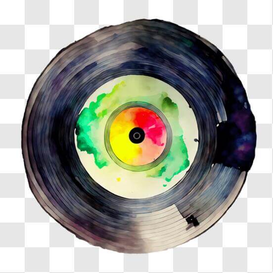 Descarga Disco de vinilo colorido para entusiastas de la música PNG En  Línea - Creative Fabrica