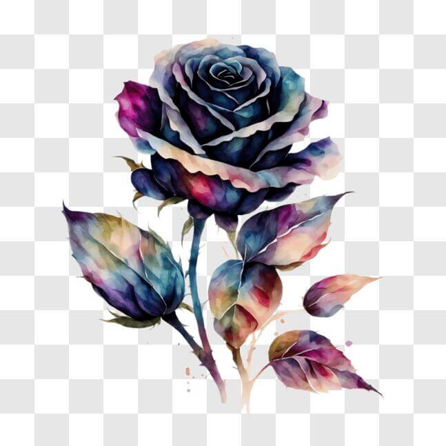 Download Watercolor Rose Artwork for Home and Office Decor PNG Online ...