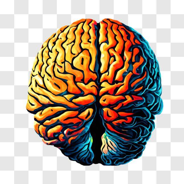 Download Colorful Human Brain Illustration - Educational Tool PNG ...