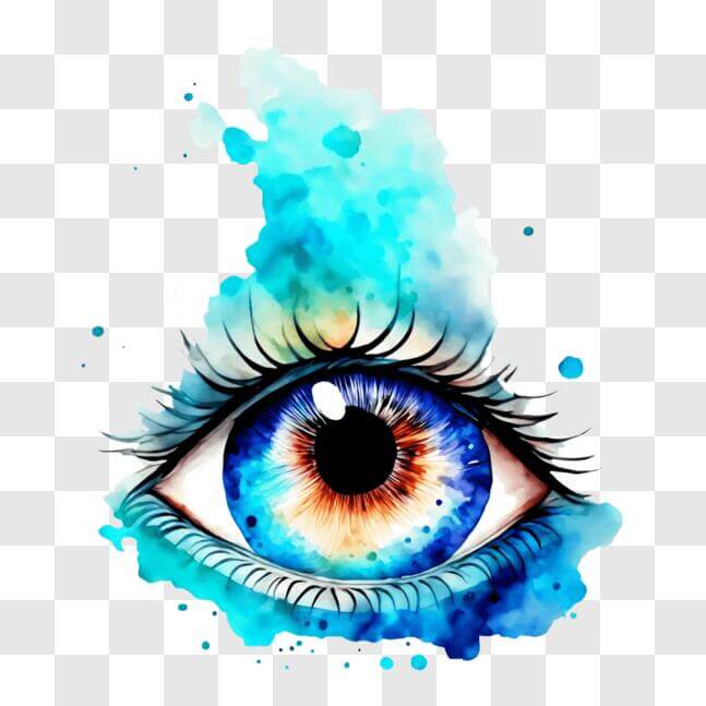 Download Eye with Blue Water Splash PNGs Online - Creative Fabrica