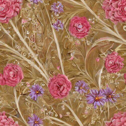 Floral Pattern with Pink, Purple, and Lavender Flowers Floral Pattern with Pink, Purple, and Lavender Flowers thumbnail