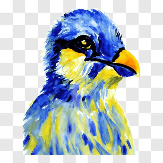 Download Abstract Bird Painting with Vibrant Colors PNG Online ...