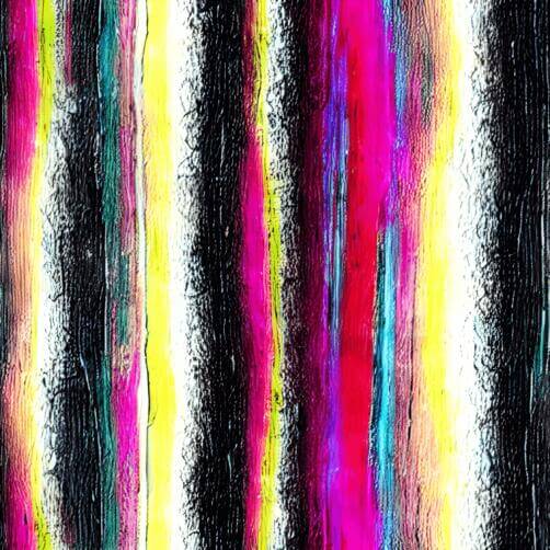 Colorful Abstract Painting with Black, Pink, Yellow, and Blue Stripes Colorful Abstract Painting with Black, Pink, Yellow, and Blue Stripes thumbnail