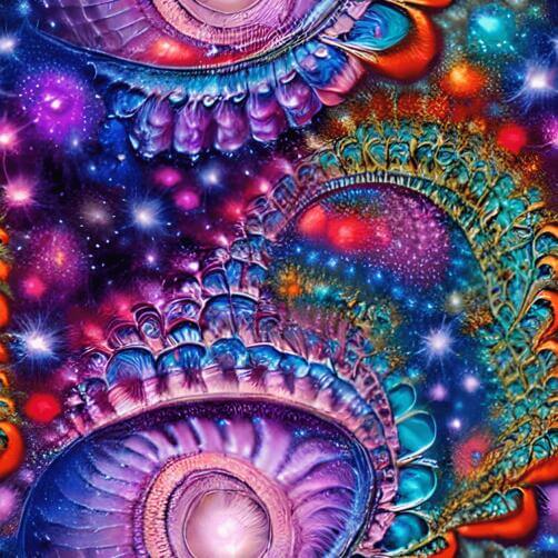 Psychedelic Galaxy Abstract Artwork with Colorful Swirls and Spirals Psychedelic Galaxy Abstract Artwork with Colorful Swirls and Spirals thumbnail