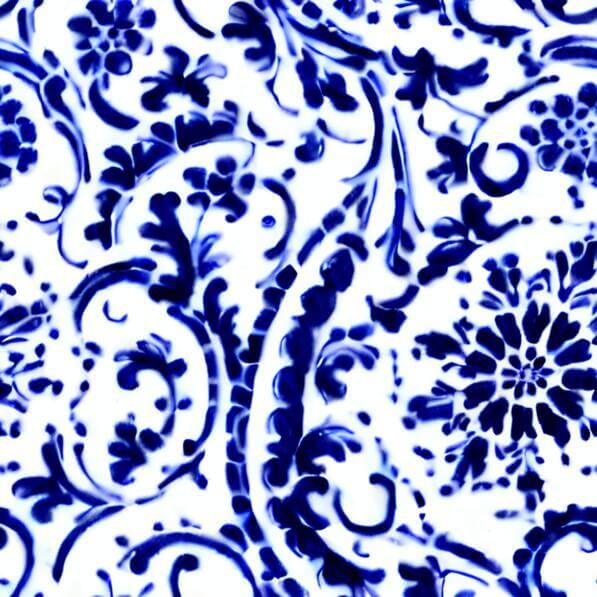 Download Intricate Blue and White Tiled Pattern with Floral Designs ...