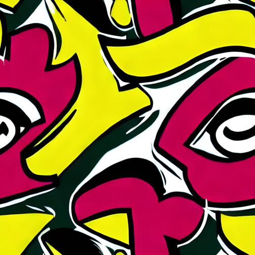 Colorful Graffiti-Inspired Pattern with Eyes Colorful Graffiti-Inspired Pattern with Eyes thumbnail