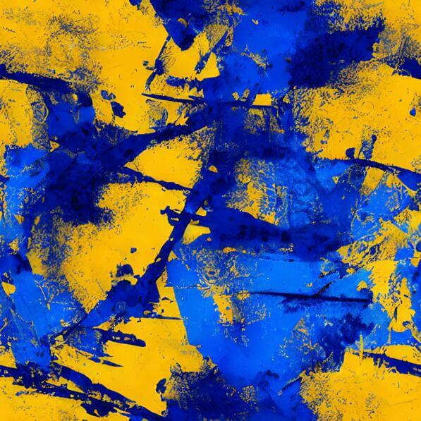 Download Abstract Painting with Blue and Yellow Colors Patterns Online ...