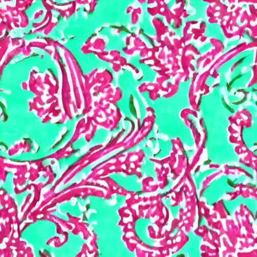 Lilly Pulitzer Pink and Green Floral Pattern with Red Accents Lilly Pulitzer Pink and Green Floral Pattern with Red Accents thumbnail