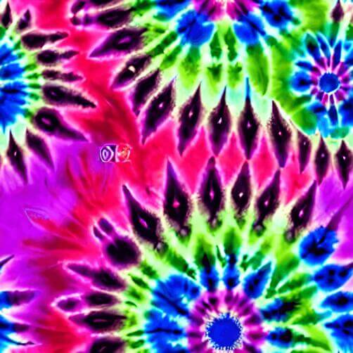 Vibrant Tie Dye Pattern with Hearts and Flowers Vibrant Tie Dye Pattern with Hearts and Flowers thumbnail