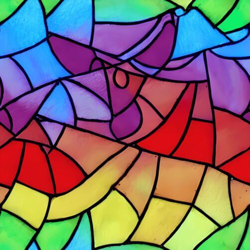 Colorful Stained Glass Window Art Installation Colorful Stained Glass Window Art Installation thumbnail