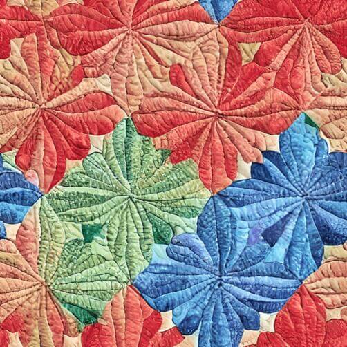 Intricate Patchwork Quilt with Colorful Heart and Flower Designs Intricate Patchwork Quilt with Colorful Heart and Flower Designs thumbnail