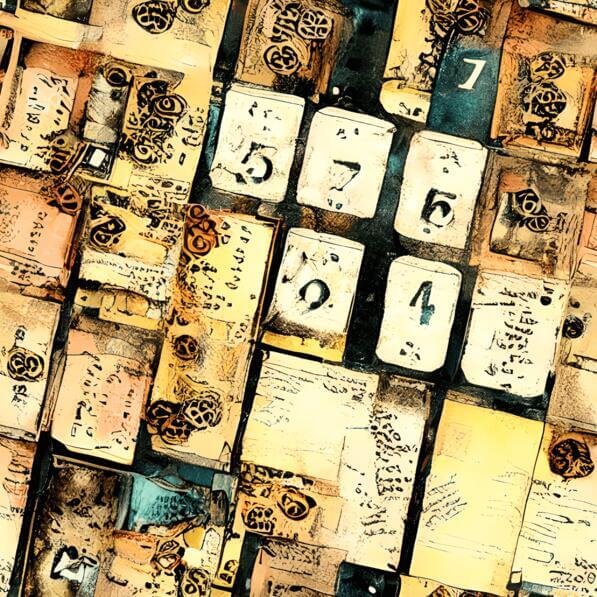 Download Colorful Abstract Painting of Numbers and Letters Patterns ...
