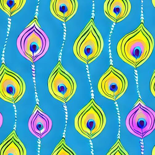 Colorful Peacock Feathers Pattern Colorful Peacock Feathers Pattern thumbnail