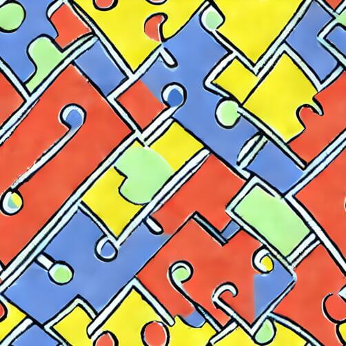 Colorful Puzzle Piece Pattern Background Colorful Puzzle Piece Pattern Background thumbnail