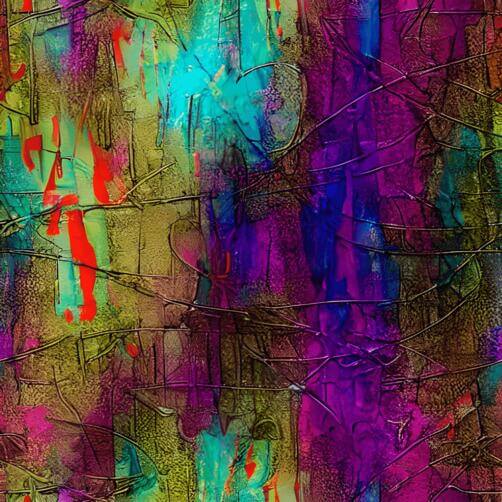Colorful Abstract Painting with Various Colors and Textures Colorful Abstract Painting with Various Colors and Textures thumbnail
