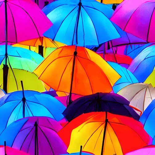 Colorful Opened Umbrellas in Various Colors Colorful Opened Umbrellas in Various Colors thumbnail