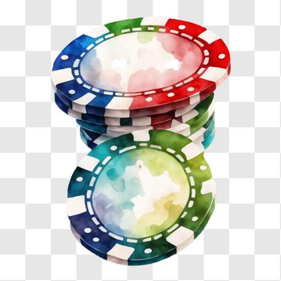 Ensemble De Jetons De Poker De Casino 3d