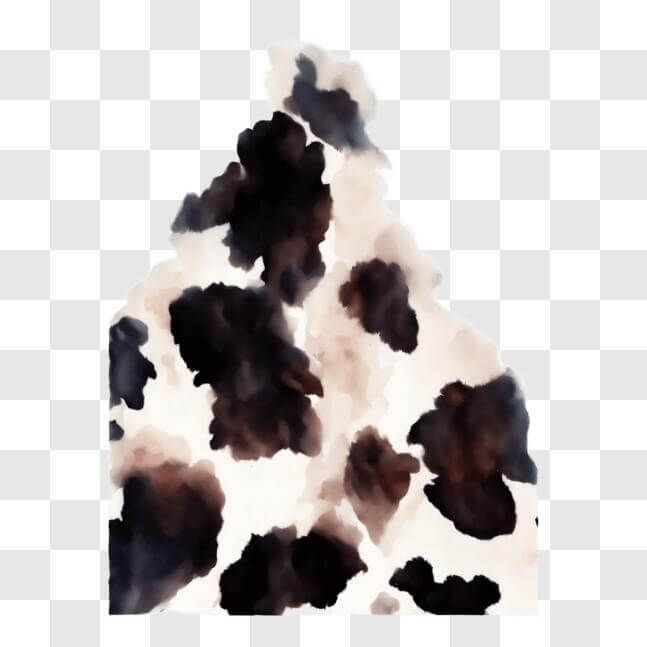 download-black-and-white-cow-print-painting-on-empty-space-pngs-online