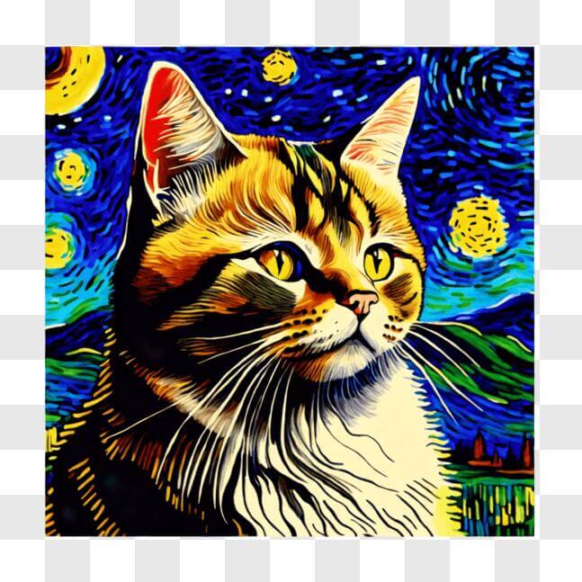 Download Starry Night Art Installation by Vincent van Gogh at MOMA PNGs ...