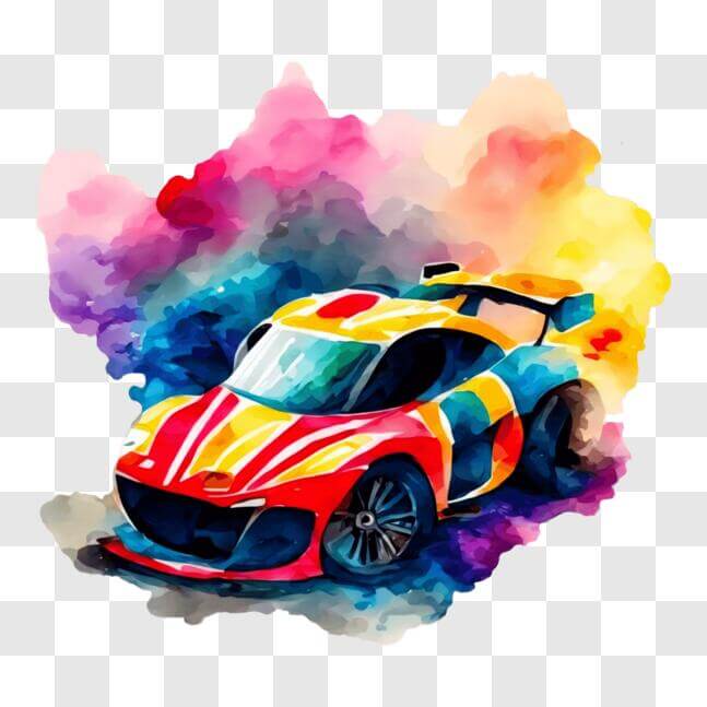 Download Abstract Racing Car Painting for Promotional Purposes PNG ...