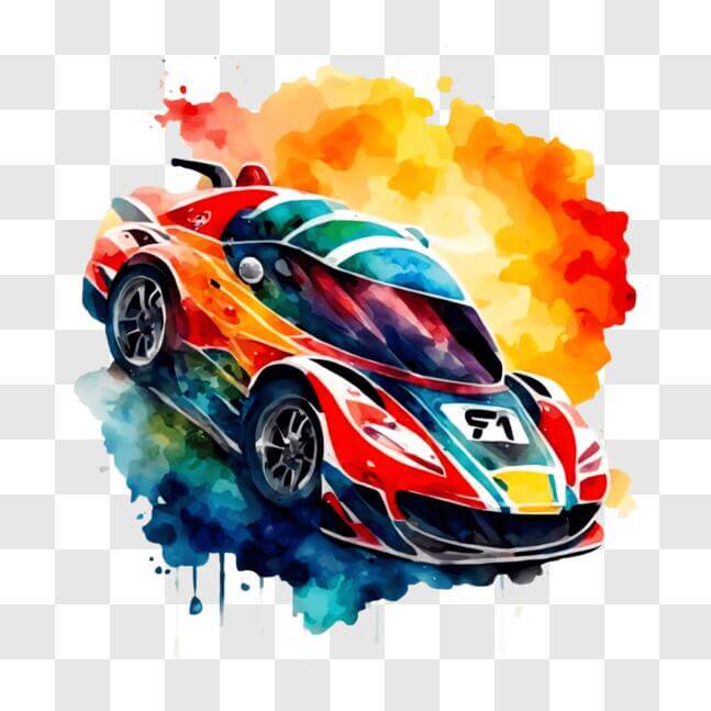Download Vibrant Racing Car for Event Promotion PNG Online - Creative ...