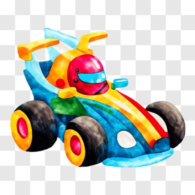 Download Colorful Race Car for Children and Young Adults PNG Online ...