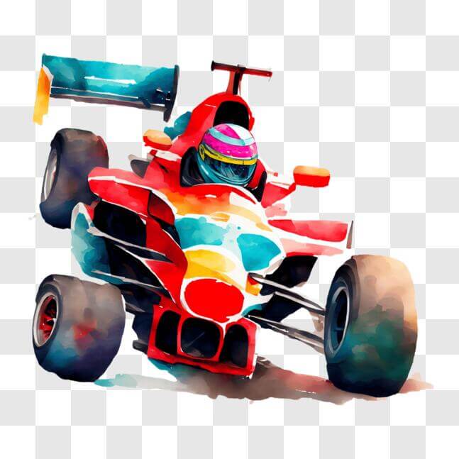 Download Colorful Race Car on the Track PNG Online - Creative Fabrica