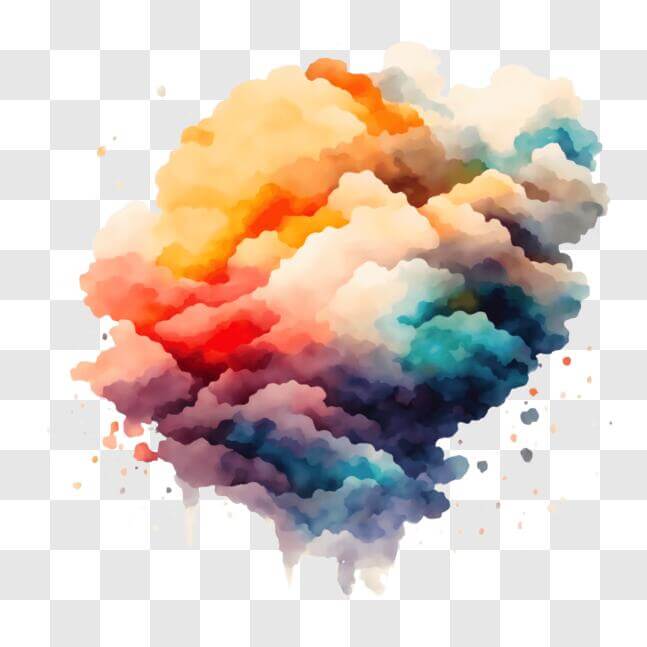 Download Abstract Cloud Painting PNG Online - Creative Fabrica