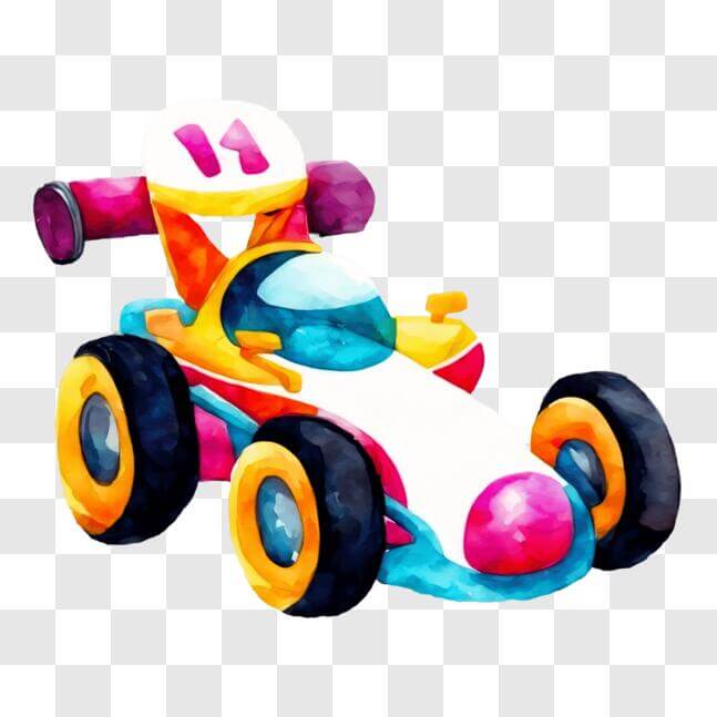 Download Colorful Race Car - Educational and Playful PNG Online ...
