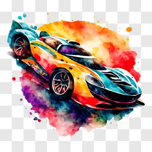 Download Colorful Abstract Racing Car Artwork for Motorsports ...