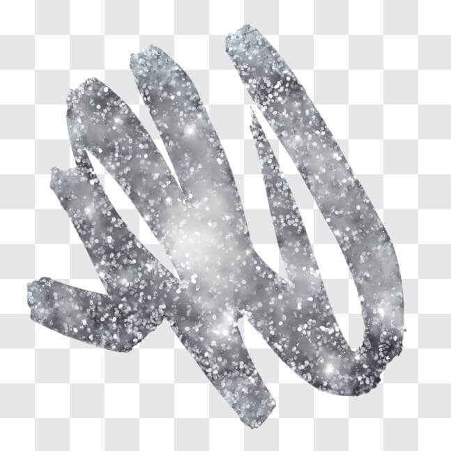 Download Silver Glitter Letter W on Black Background with Sparkles and ...
