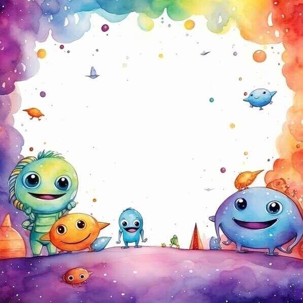 Download Colorful Cartoon Monsters on Colorful Background Backgrounds ...