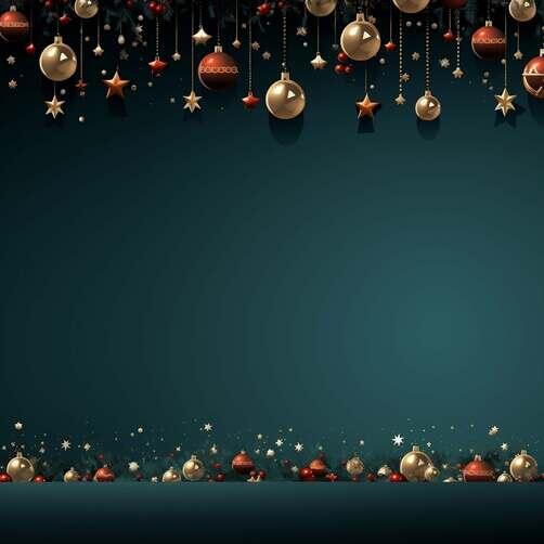 Festive Holiday Background with Gold and Red Ornaments Festive Holiday Background with Gold and Red Ornaments thumbnail
