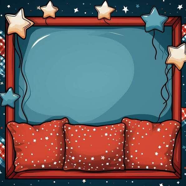 July Rastic Background Frame Download Patriotic Fourth of July Frame with Stars and Balloons ...