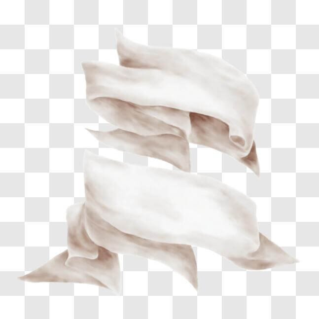 Download Folded White Ribbons Drawing PNG Online Creative Fabrica