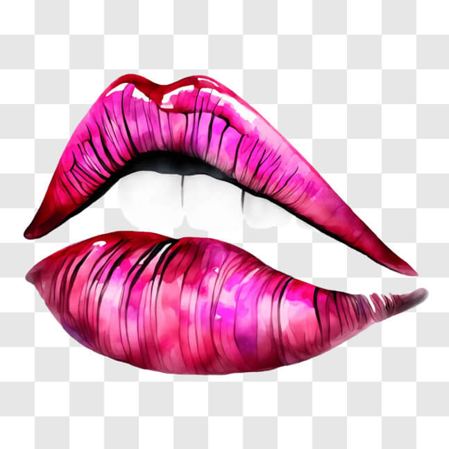 Download Beautiful Lips with Red Lipstick PNG Online Creative Fabrica