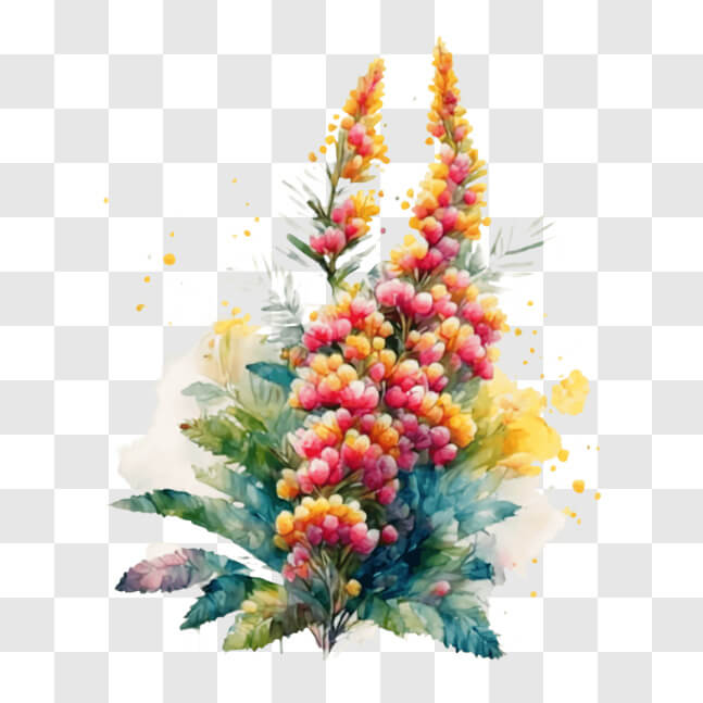 Download Abstract Flower Bouquet Painting PNG Online - Creative Fabrica