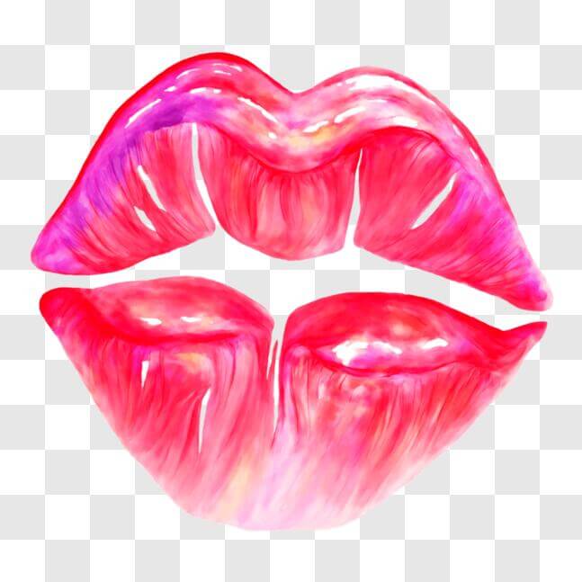 Download Love at First Sight Pink Lips Open in the Shape of an Upside