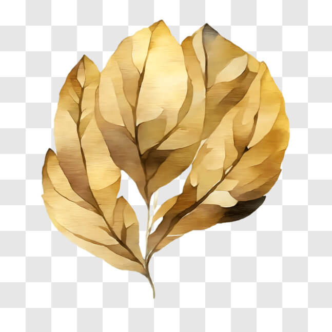 Download Brown Leaves Watercolor Painting PNG Online - Creative Fabrica