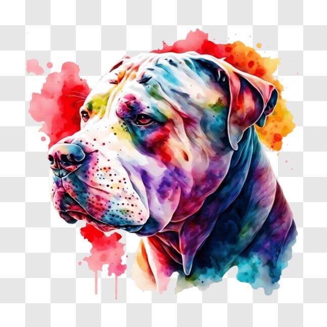 Download Colorful Dog Painting for Home or Office Decor PNG Online ...
