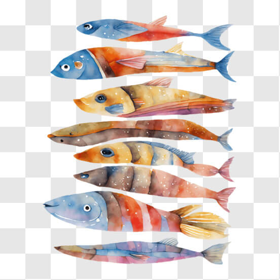Colorful Fish Accents - Colorful Fish Clipart PNG Transparent With Clear  Background ID 170851