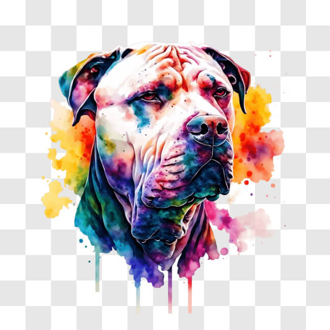 Download Colorful Dog Painting - Puppy Love Collection PNG Online ...