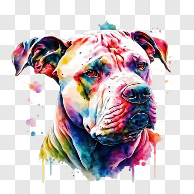 Download Colorful Dog Painting on High-Quality Paper PNG Online ...