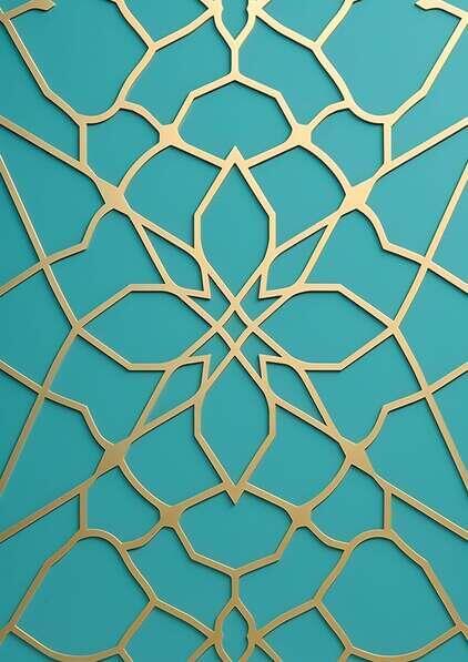 Download Turquoise and Gold Pattern Background for Decorative Purposes ...