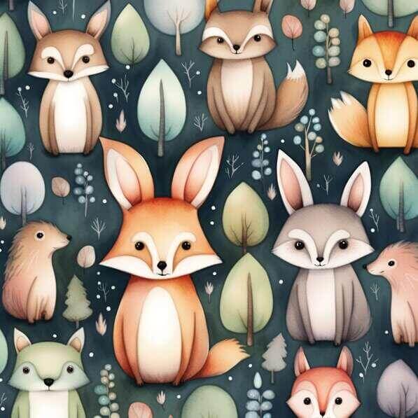 Small Animal Patterns Background Download Seamless Woodland Animals Pattern Backgrounds Online ...