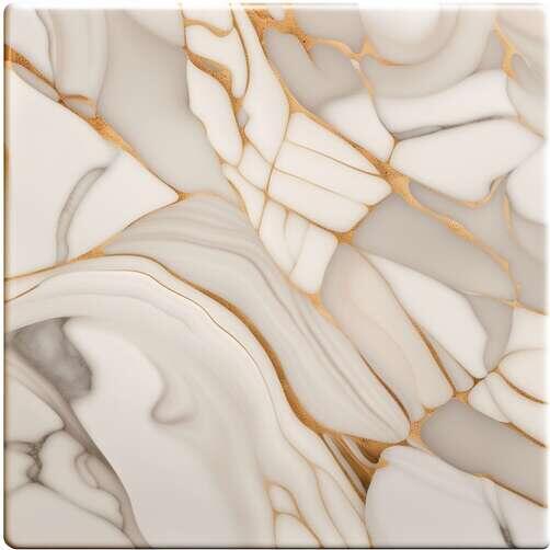 White Marble Tile with Gold Accents White Marble Tile with Gold Accents thumbnail