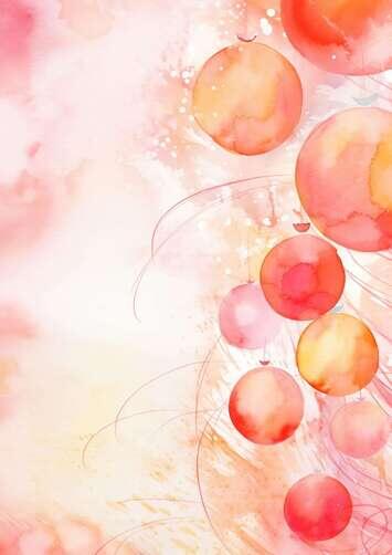 Colorful Abstract Painting with Pink and Orange Balloons Colorful Abstract Painting with Pink and Orange Balloons thumbnail